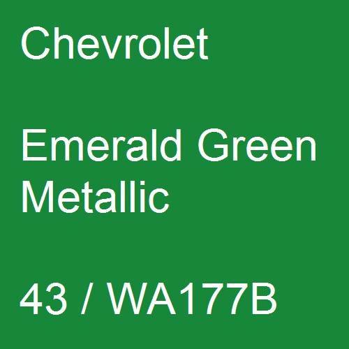 Chevrolet, Emerald Green Metallic, 43 / WA177B.